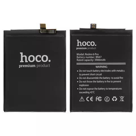 Акумулятор Hoco BN47 для Xiaomi Mi A2 Lite, Redmi 6 Pro, Li-Polymer, 3,85 B, 4000 мАг, M1805D1SG