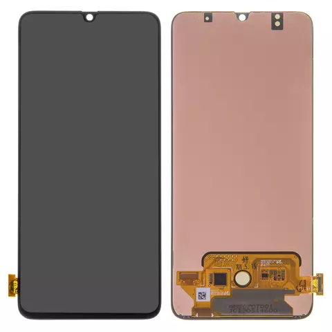 Дисплей для Samsung A705 Galaxy A70, чорний, без рамки, Оригінал (переклеєне скло)