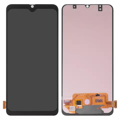 Дисплей для Samsung A705 Galaxy A70, чорний, без рамки, High Copy, з широким обідком, (OLED)