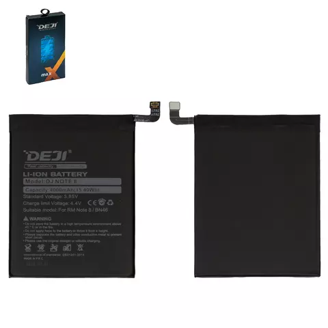 Акумулятор Deji BN46 для Xiaomi Redmi 7, Redmi Note 8, Redmi Note 8 (2021), Redmi Note 8T, Li-ion, 3,85 B, 4000 мАг