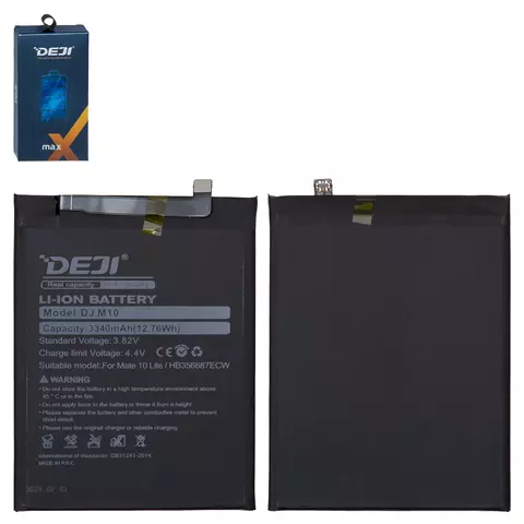 Акумулятор Deji HB356687ECW для Huawei Honor 7X, Mate 10 Lite, Nova 2 Plus (2017), Nova 3i, Nova 4e, P Smart Plus, P30 Lite, P30 Lite (2020) New Edition, Li-ion, 3,82 B, 3340 мАг