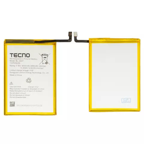 Акумулятор BL-38AT для Tecno Pop 2 Power (B1P), Li-Polymer, 3,85 B, 4000 мАг, Original (PRC)