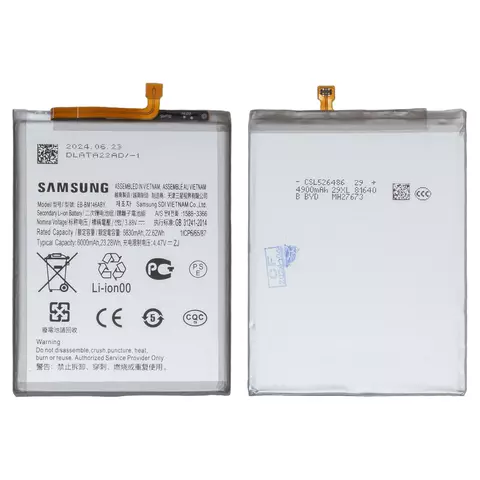 Акумулятор EB-BM146ABY для Samsung M146B Galaxy M14, M346 Galaxy M34, M546 Galaxy M54, Li-ion, 3,88 B, 6000 мАг, Original (PRC)