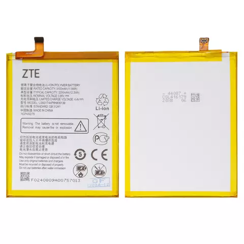 Акумулятор LI3931T44P8h806139 для ZTE Blade A5 (2020), Blade A51 (2021), Blade A7 (2019) , Blade V10 Vita, Li-Polymer, 3,85 B, 3200 мАг, Original (PRC)