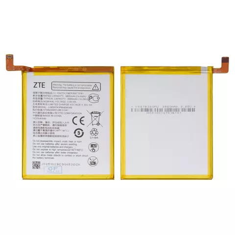 Акумулятор Li3839T43P8H826348 для ZTE Blade A7 (2020) , Blade A7S (2020), Li-Polymer, 3,8 В, 4000 мАг, Original (PRC)