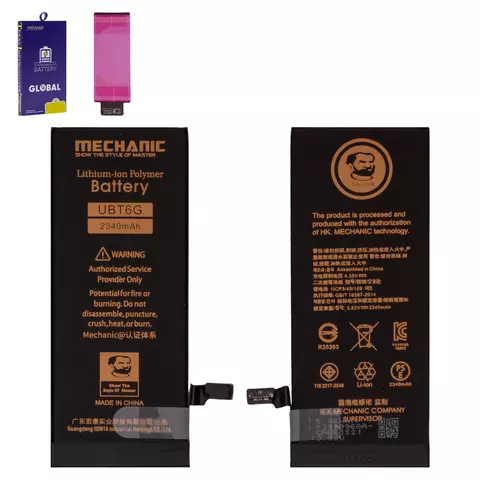 Акумулятор Mechanic для Apple iPhone 6, Li-Polymer, 3,82 B, 2200 мАг, збільшена ємність, original IC