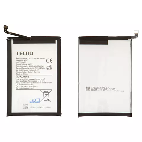 Акумулятор BL-49NT для Tecno Pop 7 (BF6), Spark Go (2023) (BF7), Li-Polymer, 3,85 B, 5000 мАч, Original (PRC)