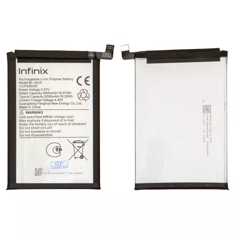 Акумулятор BL-49JX для Infinix Hot 30, Note 10 Pro, Note 11 Pro, Li-Polymer, 3,87 B, 5000 мАч, Original (PRC)