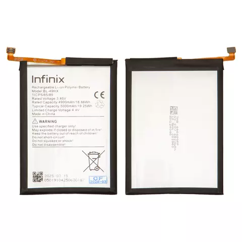 Акумулятор BL-49HX для Infinix Hot 20 5G (X666), Li-Polymer, 3,85 B, 5000 мАч, Original (PRC)