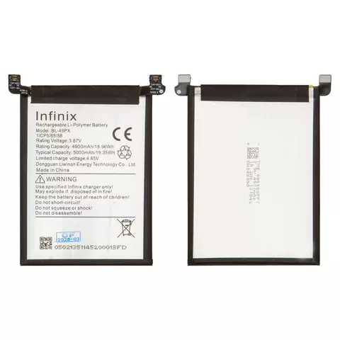 Акумулятор BL-49PX для Infinix GT 10 Pro (X6739), Zero 30 4G (X6731B), Zero 30 5G (X6731), Li-Polymer, 3,87 B, 5000 мАч, Original (PRC)
