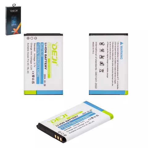 Акумулятор Deji BL-4C для Nokia 6300, X2-00, Li-ion, 3,7 В, 950 мАч