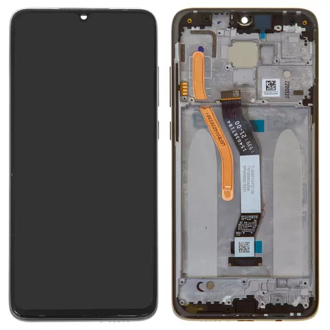 Дисплей для Xiaomi Redmi Note 8 Pro, чорний, з рамкою, Original (PRC), hybrid dual SIM, M1906G7I, M1906G7G