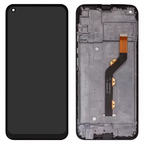 Дисплей для Tecno Spark 5 (KE5, KD7S); Infinix Hot 9 (X655), чорний, з рамкою, High Copy