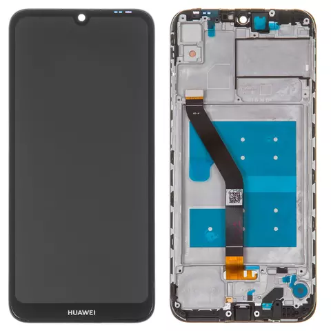 Дисплей для Huawei Honor 8A, Y6 (2019), Y6 Prime (2019), Y6s (2019), чорний, логотип Huawei, з рамкою, High Copy, JAT-LX3/JAT-L41
