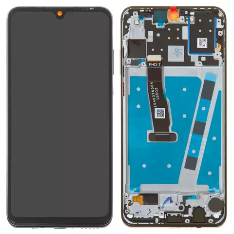 Дисплей для Huawei P30 Lite, чорний, з рамкою, High Copy, (48 MP)
