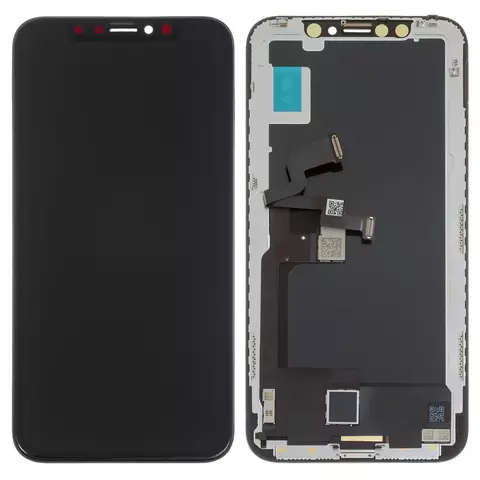 Дисплей для iPhone X, чорний, з рамкою, Сopy AA, (OLED), НЕ.Х OEM hard