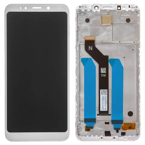 Дисплей для Xiaomi Redmi 5 Plus, білий, з рамкою, Сopy, In-Cell