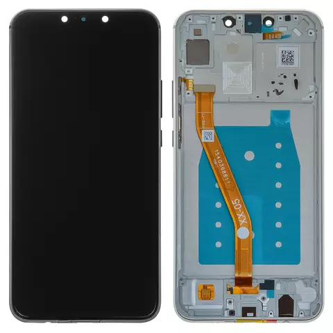 Дисплей для Huawei Nova 3i, P Smart Plus, сріблястий, з рамкою, High Copy