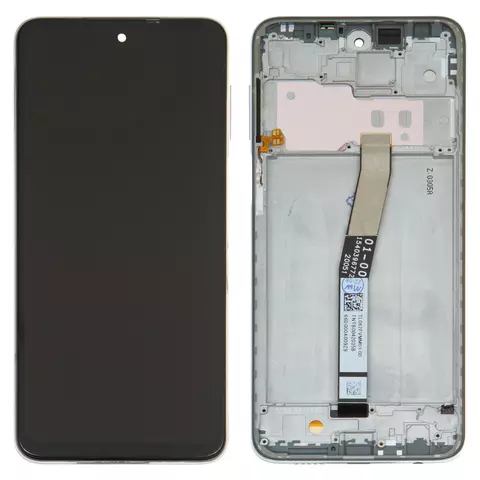Дисплей для Xiaomi Redmi Note 9 Pro, Redmi Note 9S, сірий, з рамкою, High Copy, M2003J6B2G, M2003J6A1G