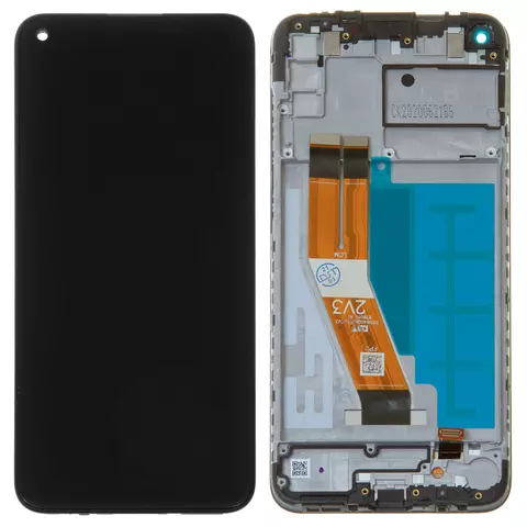 Дисплей для Samsung A115 Galaxy A11, M115 Galaxy M11, чорний, з рамкою, Original (PRC)