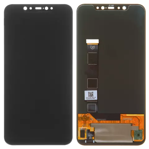 Дисплей для Xiaomi Mi 8, чорний, без рамки, Оригінал (переклеєне скло), M1803E1A