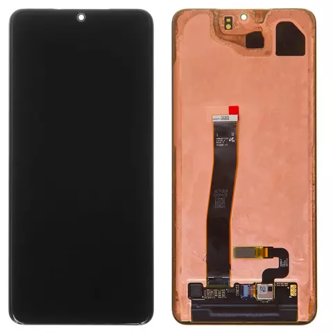 Дисплей для Samsung G988 Galaxy S20 Ultra, чорний, без рамки, Оригінал (переклеєне скло)