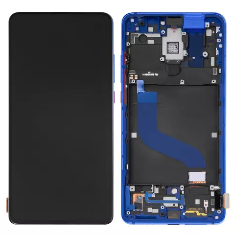 Дисплей для Xiaomi Mi 9T, Mi 9T Pro, Redmi K20, Redmi K20 Pro, синій, з рамкою, Original (PRC), M1903F10G, M1903F11G, M1903F10I, M1903F11I