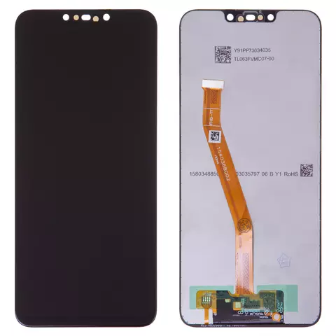 Дисплей для Huawei Nova 3i, P Smart Plus, чорний, без рамки, Оригінал (переклеєне скло)
