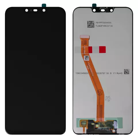 Дисплей для Huawei Mate 20 lite, чорний, без рамки, Оригінал (переклеєне скло), SNE-LX1