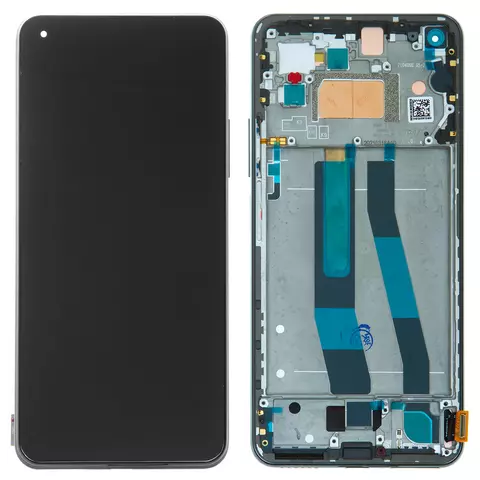 Дисплей для Xiaomi Mi 11 Lite, Mi 11 Lite 5G, чорний, з рамкою, Original (PRC), #WM6556Z21-1
