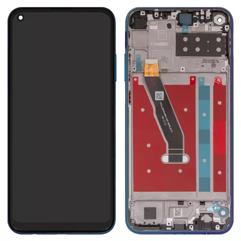 Дисплей для Huawei P40 Lite E, Y7p, синій, з рамкою, Original (PRC), aurora Blue, ART-L28/ART-L29/ART-L29N