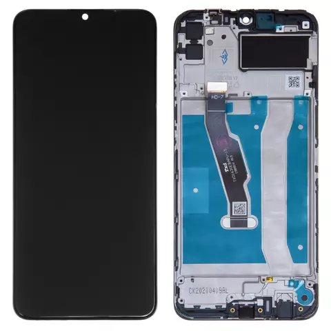Дисплей для Huawei Y6p, чорний, з рамкою, Original (PRC), MED-LX9, MED-LX9N