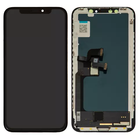 Дисплей для iPhone X, чорний, з рамкою, High Copy, (OLED), GW