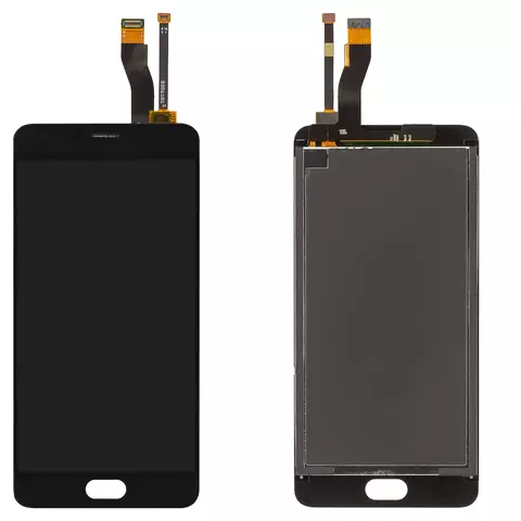 Дисплей для Meizu M5 Note, чорний, без рамки, Оригінал (переклеєне скло), M621H, M621Q, M621C, M621M