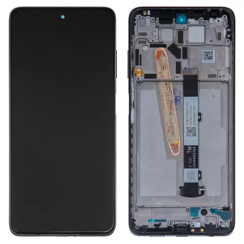 Дисплей для Xiaomi Poco X3 NFC, Poco X3 Pro, чорний, з рамкою, Original (PRC), M2102J20SG, M2102J20SI, M2007J20CG, M2007J20CT