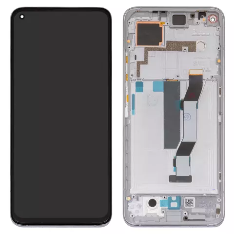 Дисплей для Xiaomi Mi 10T, Mi 10T Pro, Redmi K30s, сріблястий, з рамкою, Original (PRC), M2007J3SG, M2007J3SY, M2007J3SP, M2007J3SI, M2007J17C, M2007J3SC