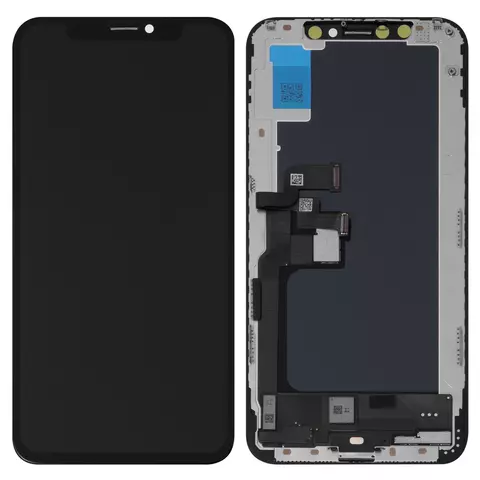Дисплей для iPhone XS, чорний, з рамкою, Сopy, (TFT), JK
