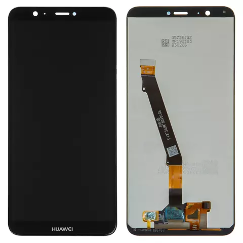 Дисплей для Huawei Enjoy 7s, P Smart, чорний, логотип Huawei, без рамки, Оригінал (переклеєне скло), FIG-L31/FIG-LX1