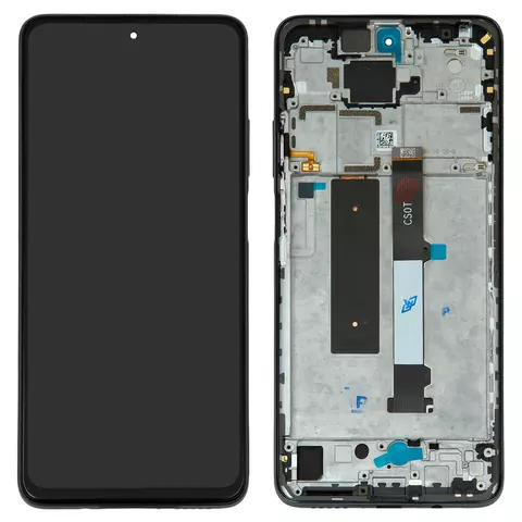 Дисплей для Xiaomi Mi 10T Lite, чорний, з рамкою, Original (PRC), M2007J17G
