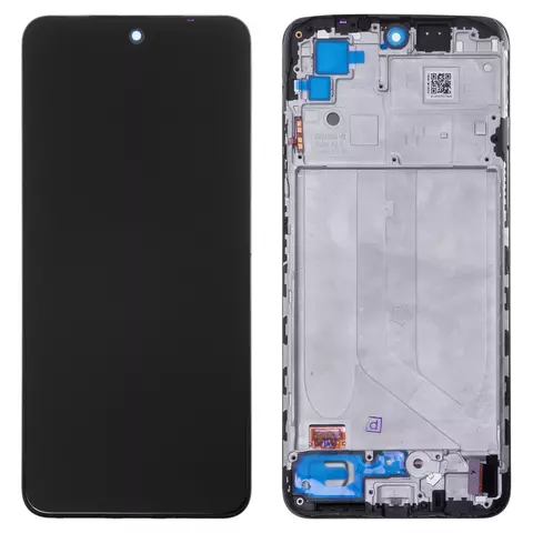 Дисплей для Xiaomi Poco M5s, Redmi Note 10, Redmi Note 10S, чорний, з рамкою, High Copy, (OLED)