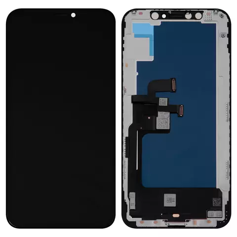 Дисплей для iPhone XS, чорний, з рамкою, Сopy AA, (OLED), ZY OEM hard