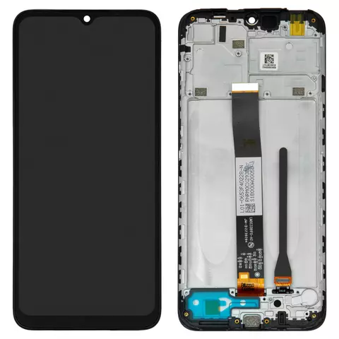 Дисплей для Xiaomi Redmi 10A, чорний, з рамкою, Original (PRC)