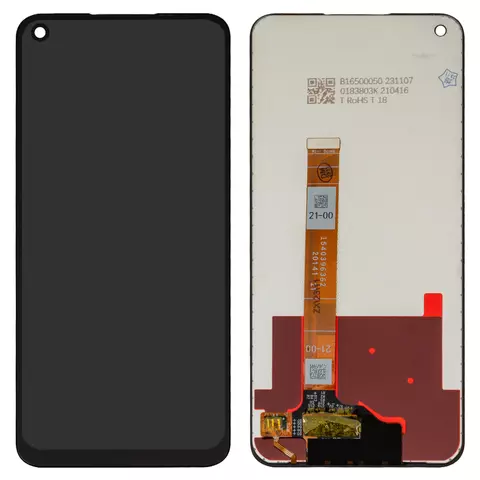 Дисплей для Realme 7 (Global), 7 5G; Oppo A73 5G (2020), чорний, без рамки, High Copy, CPH2161
