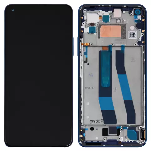 Дисплей для Xiaomi Mi 11 Lite 5G NE, синій, з рамкою, Original (PRC)