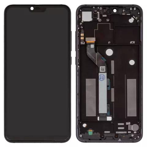 Дисплей для Xiaomi Mi 8 Lite 6.26", чорний, з рамкою, Оригінал (переклеєне скло), M1808D2TG