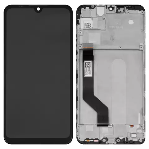 Дисплей для Xiaomi Mi Play, чорний, з рамкою, Оригінал (переклеєне скло), M1901F9E
