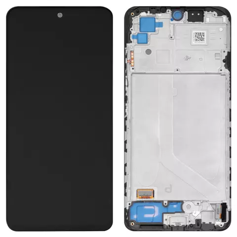 Дисплей для Xiaomi Poco M5s, Redmi Note 10, Redmi Note 10S, чорний, з рамкою, Original (PRC)
