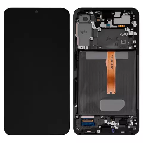 Дисплей для Samsung S906B Galaxy S22 Plus 5G, чорний, з рамкою, Original (PRC)