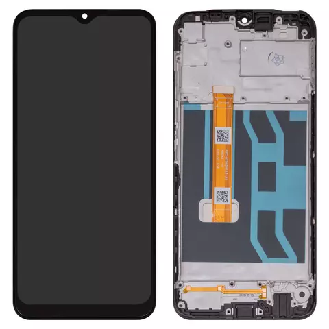 Дисплей для Realme C25, C25s, чорний, з рамкою, High Copy, RMX3193, RMX3191, RMX3195, RMX3197, FPC-HT065H113-A1