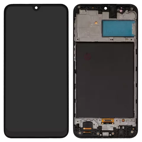 Дисплей для Samsung M215 Galaxy M21, M305 Galaxy M30, M307 Galaxy M30s, M315 Galaxy M31, чорний, з рамкою, High Copy, (OLED)